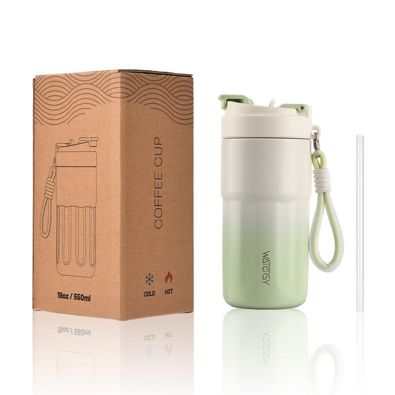 Watersy Insulated Tumbler 400ml/550ml Stainless Steel with Straw and Lid - Image 1