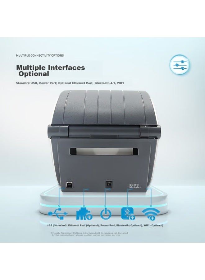 Zebra Zd888t Thermal Label Barcode Printer Hot Transfer Adhesive Express Delivery Qr Code Electronic Shipping Label Capital Price Tag Fba Gk888t Upgrade - Image 5