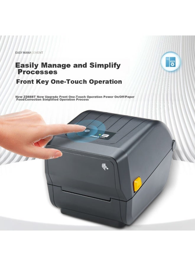 Zebra Zd888t Thermal Label Barcode Printer Hot Transfer Adhesive Express Delivery Qr Code Electronic Shipping Label Capital Price Tag Fba Gk888t Upgrade - Image 4