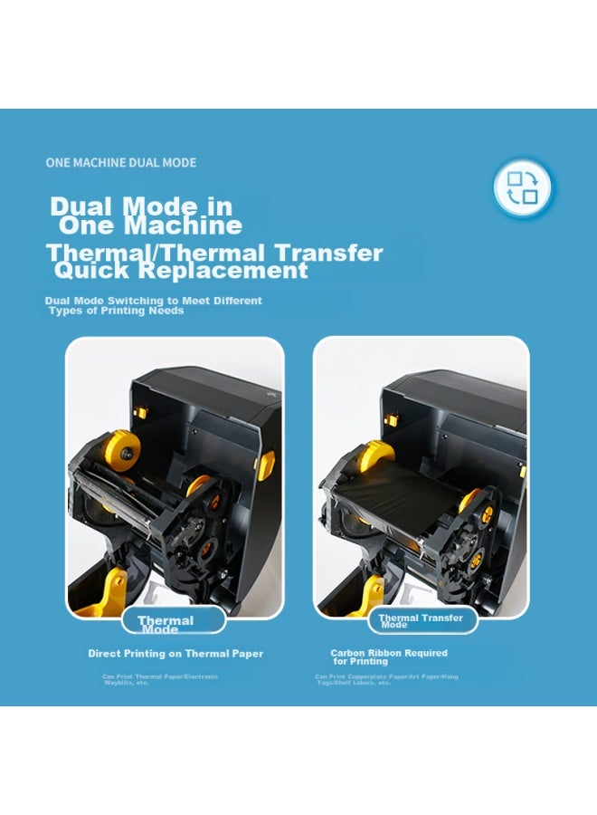 Zebra Zd888t Thermal Label Barcode Printer Hot Transfer Adhesive Express Delivery Qr Code Electronic Shipping Label Capital Price Tag Fba Gk888t Upgrade - Image 3