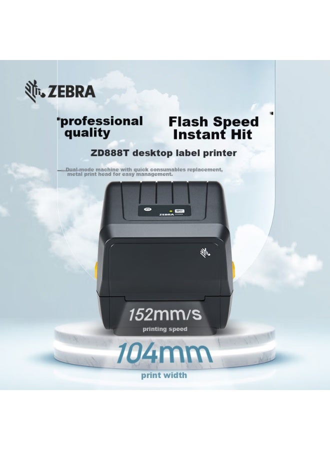 Zebra Zd888t Thermal Label Barcode Printer Hot Transfer Adhesive Express Delivery Qr Code Electronic Shipping Label Capital Price Tag Fba Gk888t Upgrade - Image 1