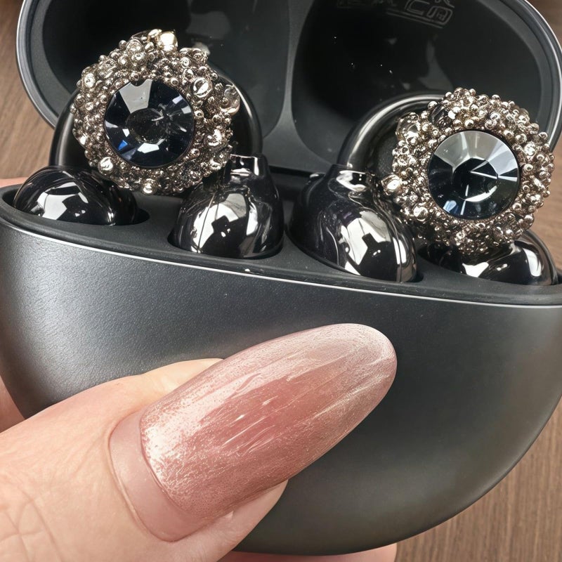 Chooseyo Rhinestone for Clip on Earbuds Open Ear Accessories, Elegant Zirconia Decorative Earphone Accessories, Removable Exquisite DIY Decoration - Image 5