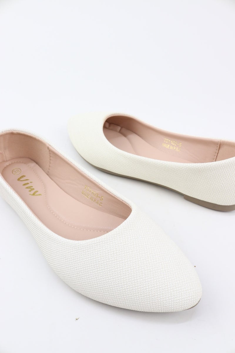 VINY Women's Cushioned Ballet Flats – Lightweight Slip-On Flat Shoes, Comfortable Everyday Walking & Office Ballerina Shoes with Soft Support Insole - Image 3
