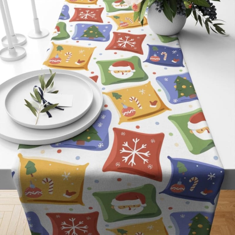 HOME PRINT Christmas table runner -w9