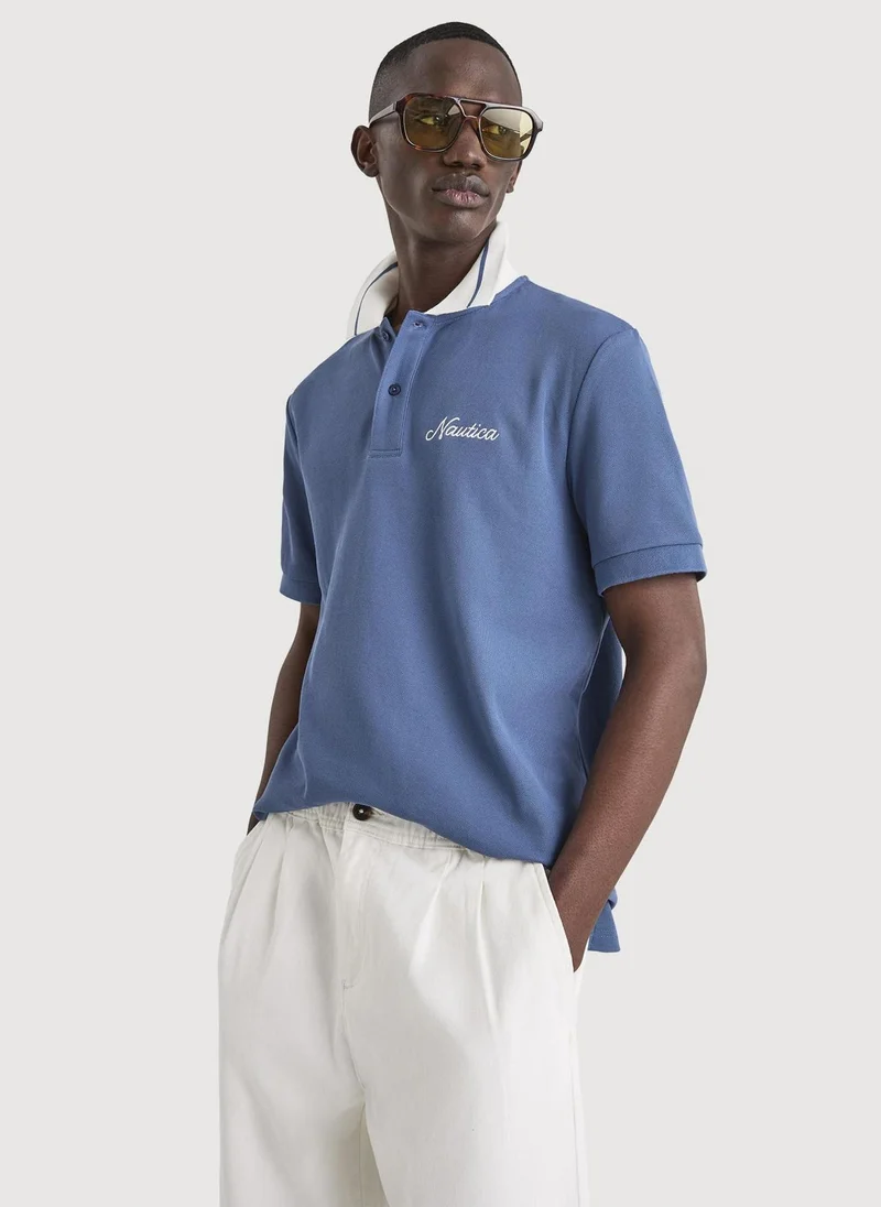 Men Classic Polo Shirt for Smart-Casual Wear-Blue