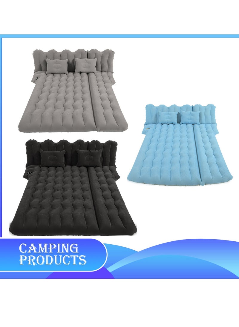 Manful Inflatable Mattress with Pump Portable Outdoor Air Mattress Foldable Single Thickened Flocking Mattress for Outdoor and Home  - Image 5