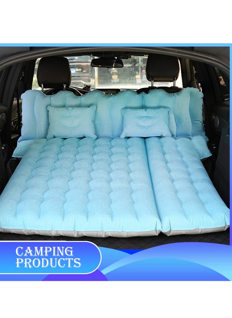 Manful Inflatable Mattress with Pump Portable Outdoor Air Mattress Foldable Single Thickened Flocking Mattress for Outdoor and Home  - Image 3