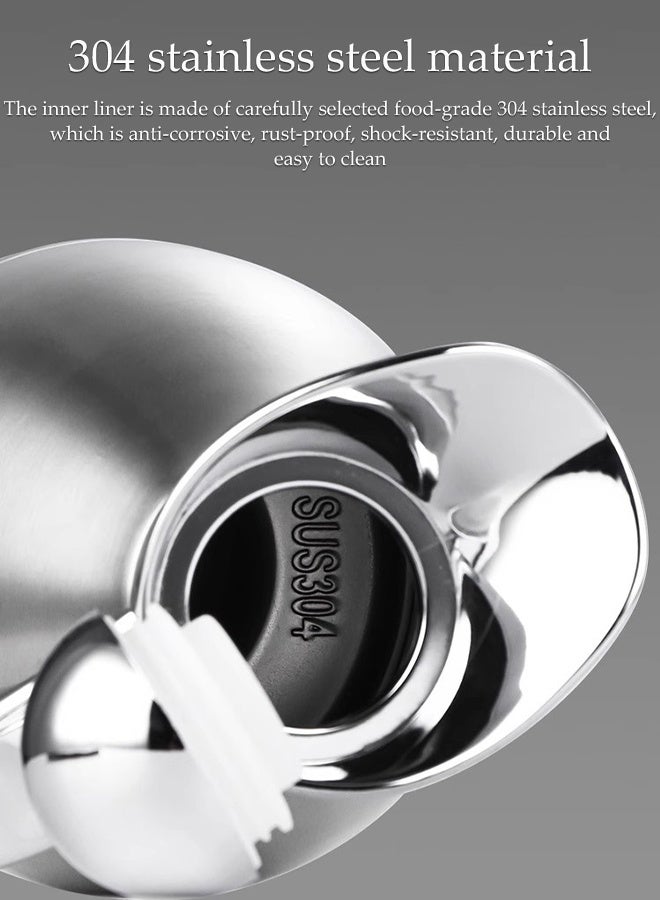 DUNISO 2L Stainless Steel Thermos, European Style Double-Layer Hot And Cold Water Kettle, Vacuum Insulated, Suitable For Tea, Coffee, Beverages, Juice, Etc. - Image 4