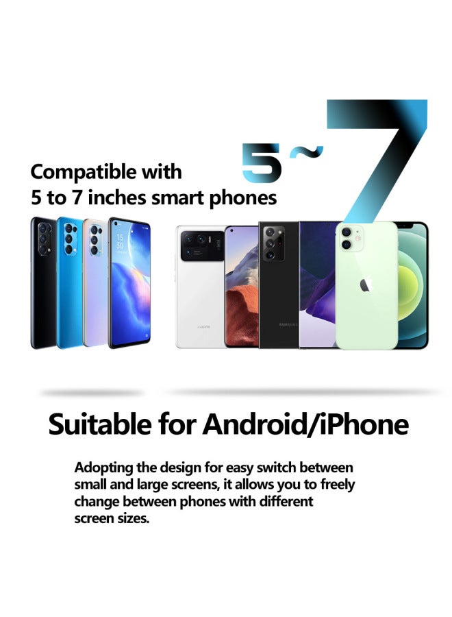 نظارات الواقع الافتراضي ثلاثية الأبعاد من VRG للخوذة للهواتف المحمولة من 5 إلى 7 بوصات - اللون: 2022 X7 قياسي محايد - Image 4