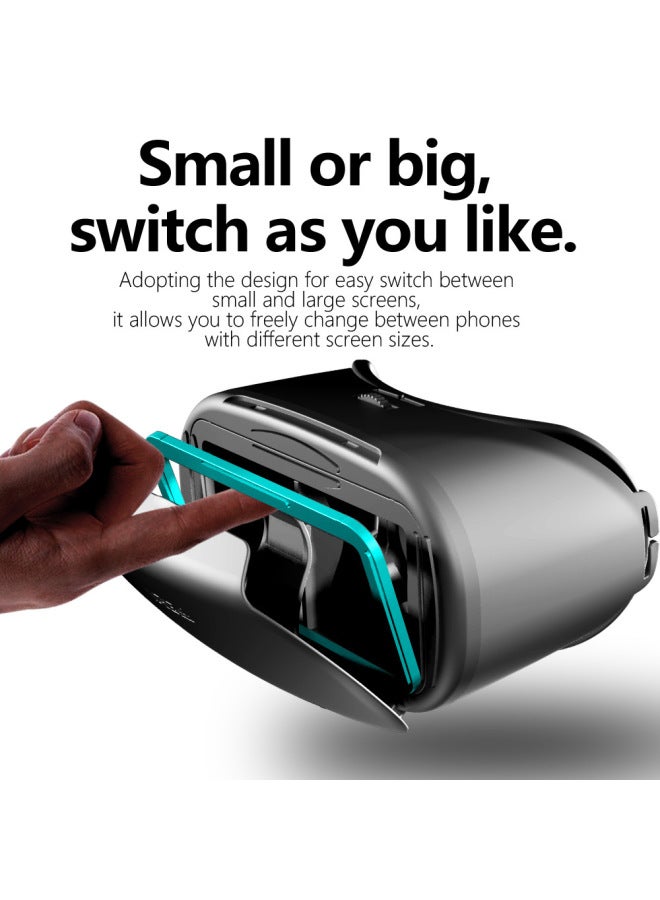 نظارات الواقع الافتراضي ثلاثية الأبعاد من VRG للخوذة للهواتف المحمولة من 5 إلى 7 بوصات - اللون: 2022 X7 قياسي محايد - Image 3