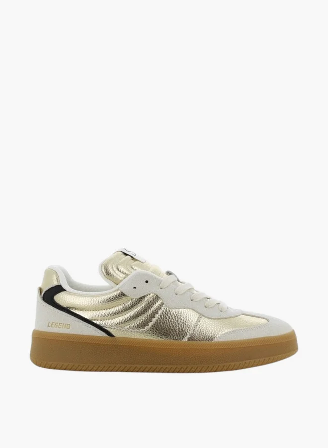 اس جي SJ Women's Metallic Lace-Up Closure Sneakers
