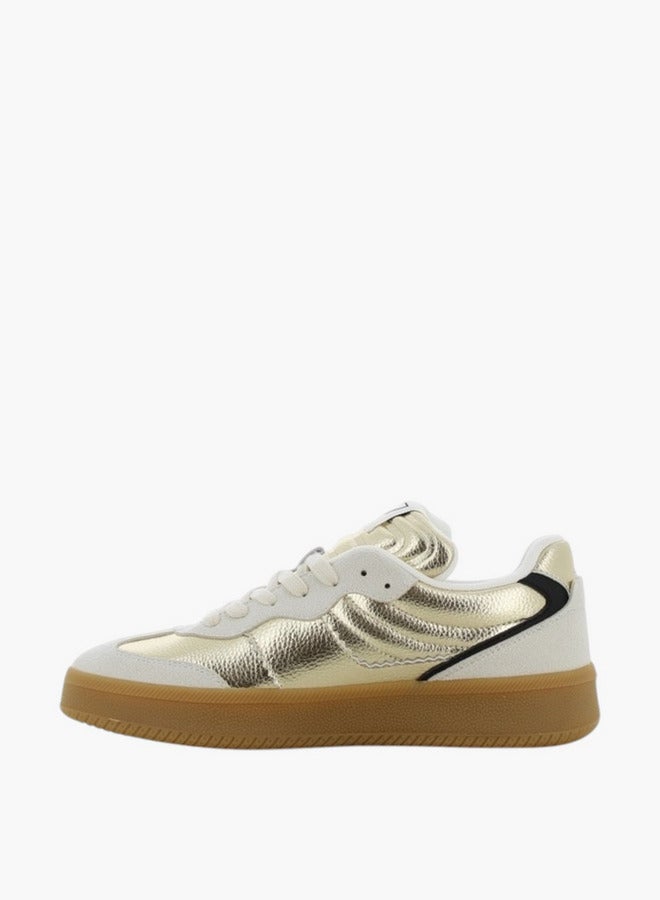 SJ SJ Women's Metallic Lace-Up Closure Sneakers - Image 5