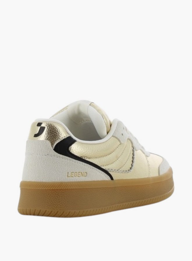 SJ SJ Women's Metallic Lace-Up Closure Sneakers - Image 3