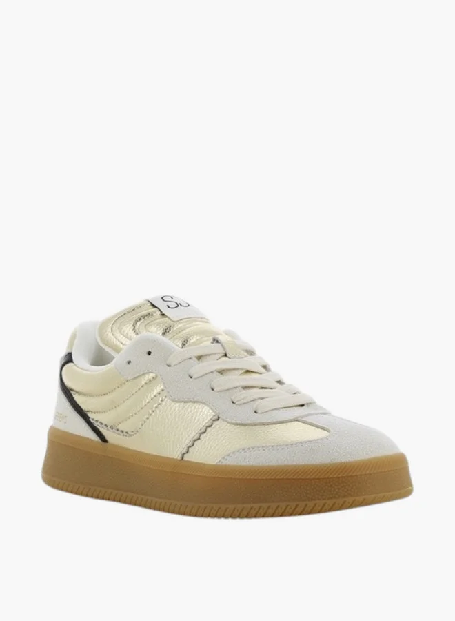 اس جي SJ Women's Metallic Lace-Up Closure Sneakers
