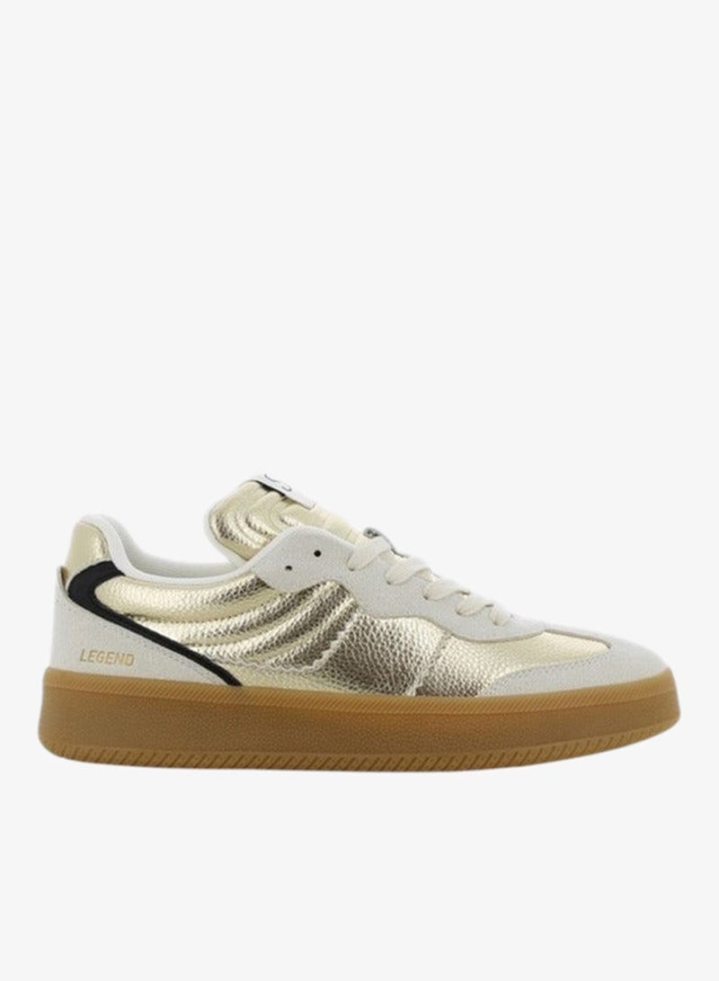 SJ Women's Metallic Lace-Up Closure Sneakers - Image 1