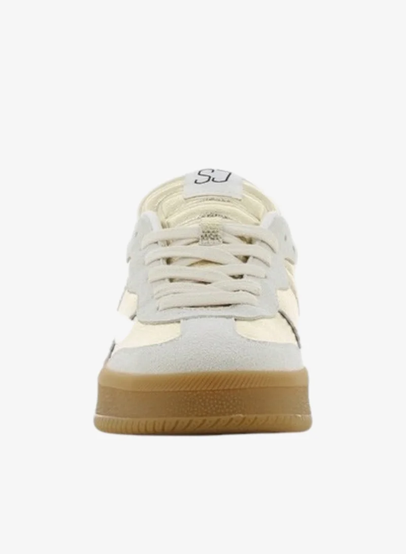 SJ  SJ Women's Metallic Lace-Up Closure Sneakers for Women | Best Price UAE