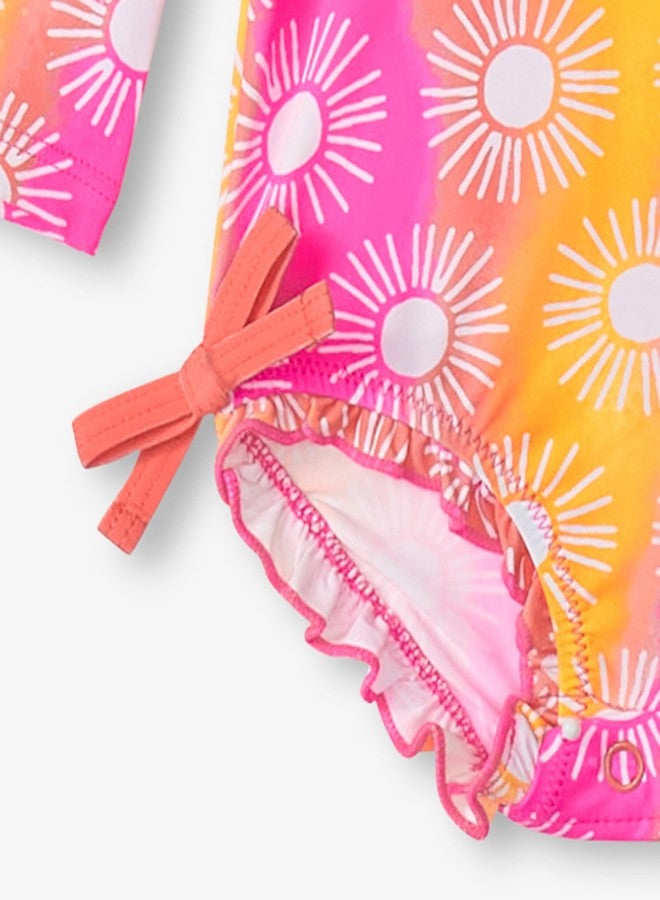 Hatley Baby Girl's Swim One-Piece Rashguard, Sunshine, 18-24 Months - Image 4