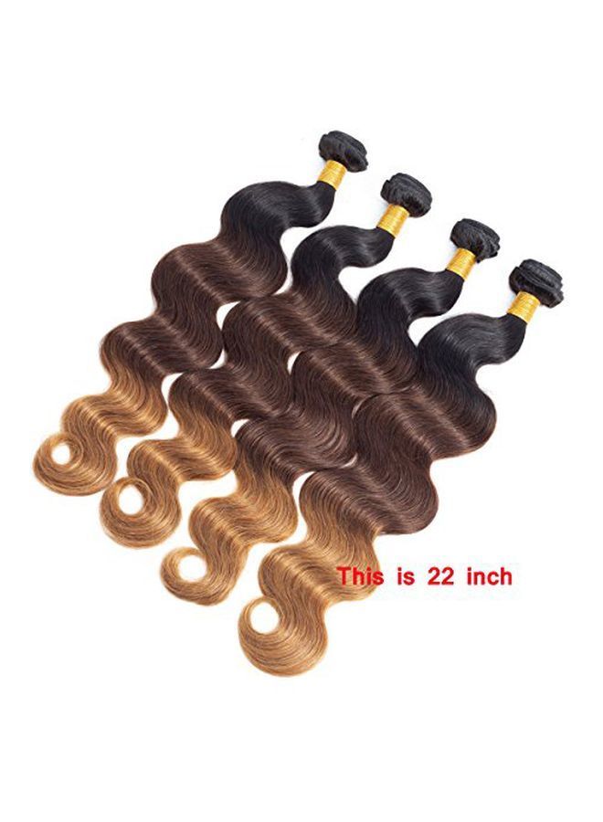 NIBEMINENT 9A 3-Bundle Brazilian Virgin Hair Wigs Black/Brown - Image 2