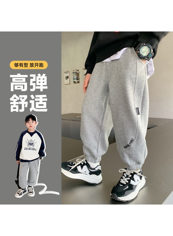 Zuoxi Boys' Sport Pants - Spring/autumn Kids' Trousers, Stylish Sweatpants, Loose Fit With Cuffed Ankles For Big Kids, Girls' Fall Long Pants - Image 5
