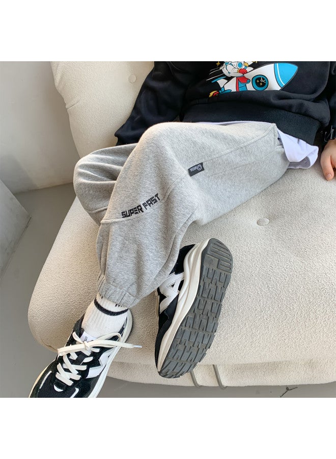 Zuoxi Boys' Sport Pants - Spring/autumn Kids' Trousers, Stylish Sweatpants, Loose Fit With Cuffed Ankles For Big Kids, Girls' Fall Long Pants - Image 4
