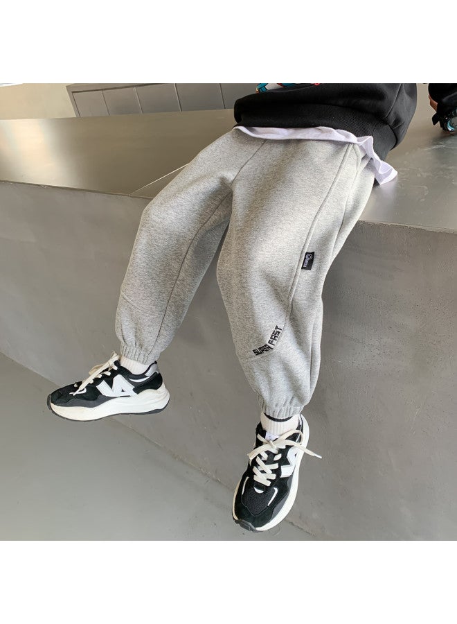 Zuoxi Boys' Sport Pants - Spring/autumn Kids' Trousers, Stylish Sweatpants, Loose Fit With Cuffed Ankles For Big Kids, Girls' Fall Long Pants - Image 3