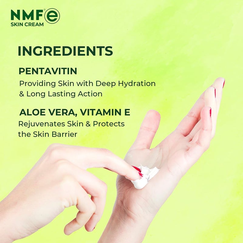 NMFe كريم NMFe للبشرة 150 جرام كريم مرطب للبشرة الجافة والحساسة مع الألوة فيرا وفيتامين E موصى به من قبل أطباء الجلدية يدوم لفترة أطول ويعمل بعمق - Image 4
