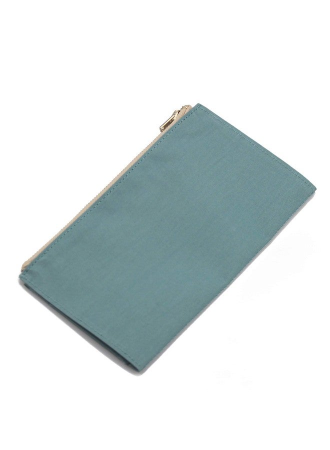 Dwpetzo Canvas Zipper Pocket For Travelers Notebook With 2 Elastic Bands1 Wallet Insert Pouch Refill For Tn Accessories Standard Size Card Holder Storage Bag File Folder Stationery  - Image 4