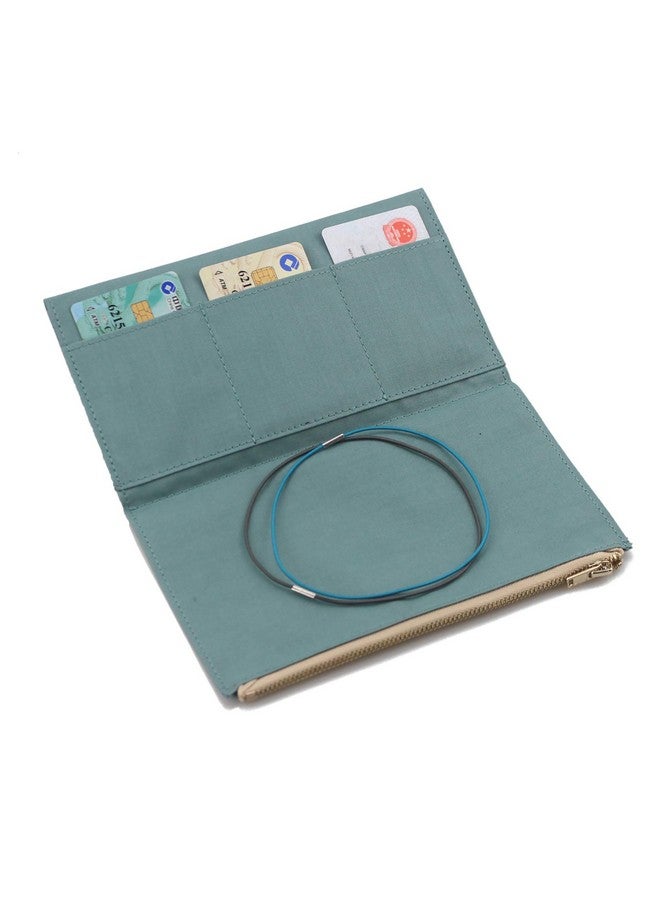 Dwpetzo Canvas Zipper Pocket For Travelers Notebook With 2 Elastic Bands1 Wallet Insert Pouch Refill For Tn Accessories Standard Size Card Holder Storage Bag File Folder Stationery  - Image 1