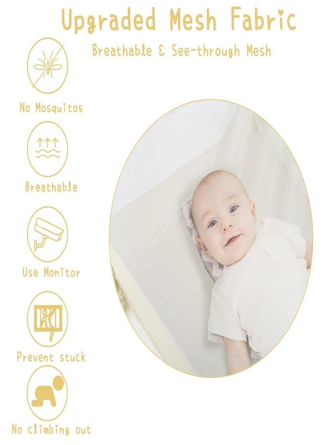 L RUNNZER Pop Up Pack N Play Tent, Baby Net to Keep Toddler in, Mini Crib Canopy for Pack and Play, See Through, Breathable & Portable - Image 5