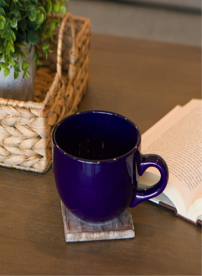 Serami Oversized Ceramic Coffee Mug with Handle - Large 22 oz Coffee Cup, Perfect for Latte, Cappuccino, Soup, Cereal - Ideal for Everyday Use - Ceramic Bowl Set, Large Coffee Mug Set (Cobalt 4 Pack) - Image 4