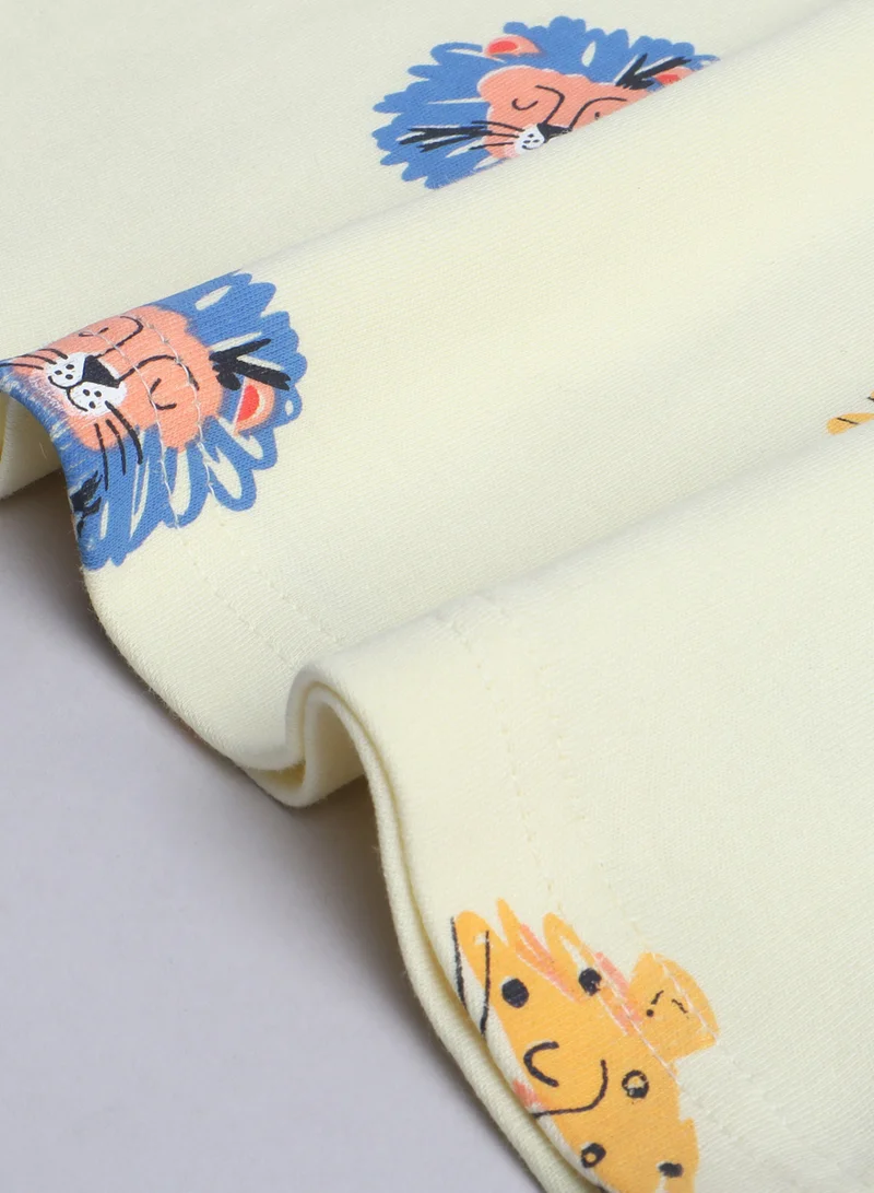 victor and jane Victor and Jane Infant 2PC Set, T-Shirt with Cute Tiger Print And Blue Shorts
