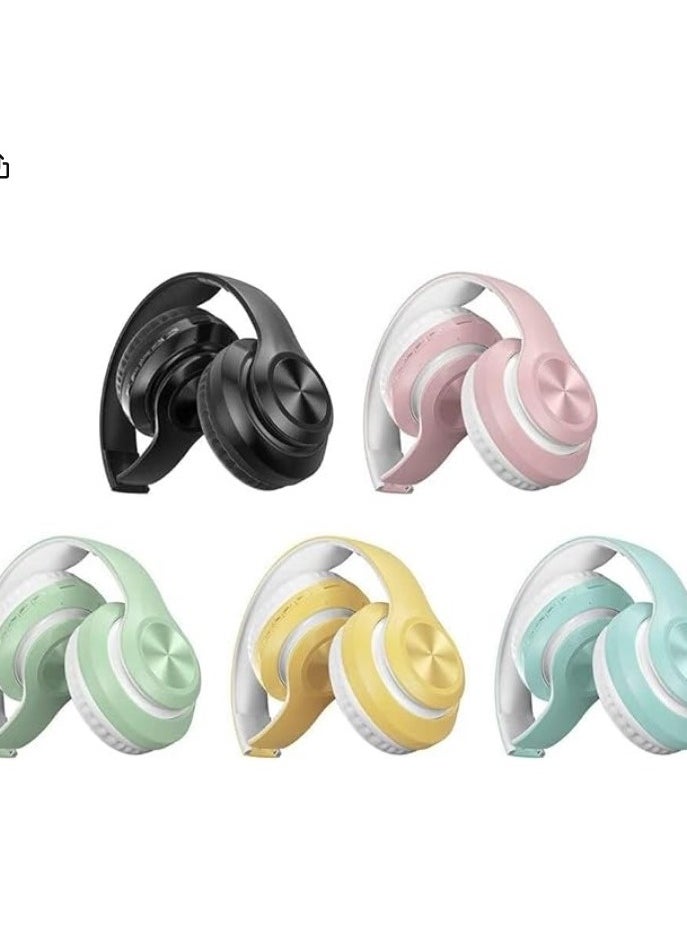 Generic - P68 Bluetooth Gaming Headset Computer Surround Wired and Wireless Noise Cancelling with Built-in Mic for Games - Pure Stereo Sound Supports Memory Card - Boys and Girls - Bluetooth Headphones Support AUX Wire Connection Over-Ear Headphone Compatible with Samsung, Sony, Xiaomi, Realme, Huawei, Oppo, iPhone, Android and iOS Phones - Image 1
