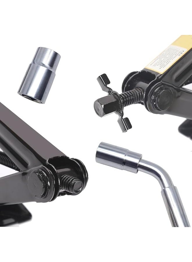 5-Piece Universal Car Jack Kit – 2 Ton (4400 lbs) Portable Scissor Jack with Lug and Ratchet Wrench – Emergency Tire Lift for Cars & SUVs - Image 5