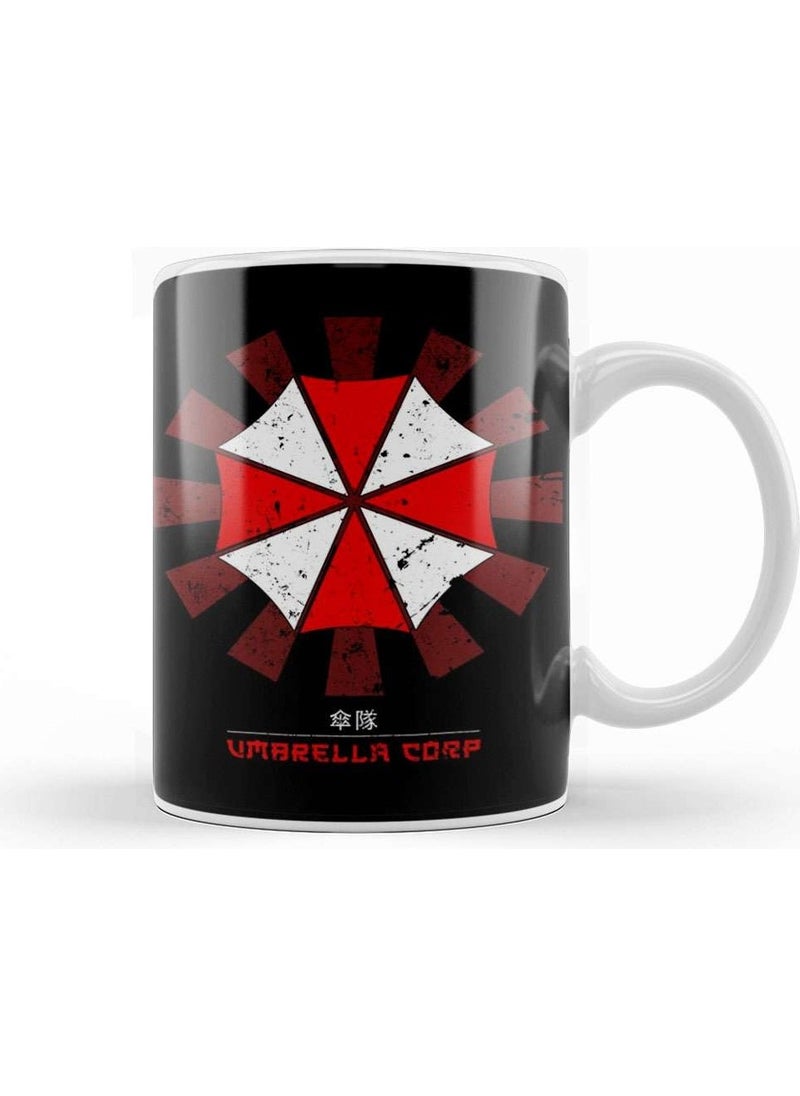 Baskı Dükkanı Print Shop Umbrella Corp Retro Japanese Resident Evil Mug Porcelain 