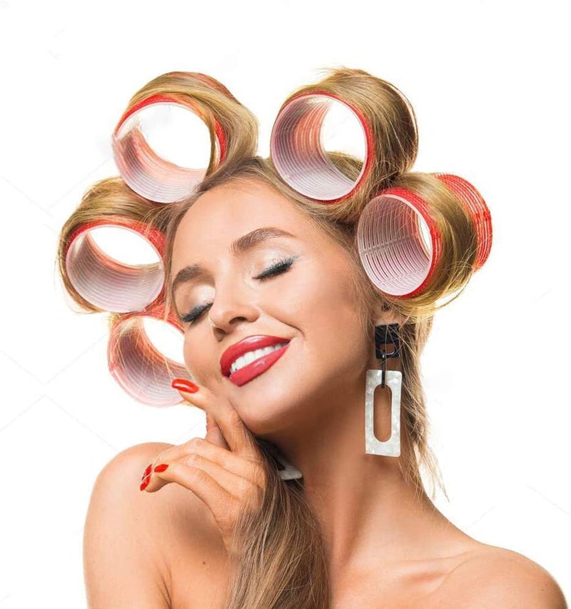 BESSEEK Hair Rollers, 24 Pack Self Grip Salon Hairdressing Curlers, Hair Curlers Sets, DIY Curly Hairstyle, Mother's Day gifts for Women Mom Wife Daughter, Colors May Vary (12xJumbo+12xLarge) - Image 5