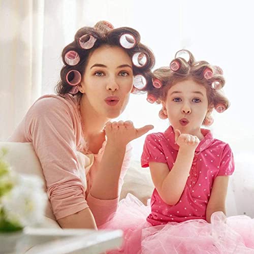BESSEEK Hair Rollers, 24 Pack Self Grip Salon Hairdressing Curlers, Hair Curlers Sets, DIY Curly Hairstyle, Mother's Day gifts for Women Mom Wife Daughter, Colors May Vary (12xJumbo+12xLarge) - Image 4