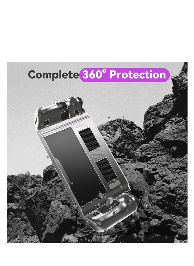 Generic Case Compatible with Legion Go, Ergonomic Grip TPU Shock-Absorption Case, Anti-Fingerprint Scratch Resistant Cover Fit for Lenovo Legion Go Gaming Handheld 8.8" 2023, Soft TPU Material (Clear)  - Image 4
