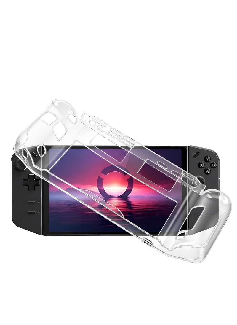 Generic Case Compatible with Legion Go, Ergonomic Grip TPU Shock-Absorption Case, Anti-Fingerprint Scratch Resistant Cover Fit for Lenovo Legion Go Gaming Handheld 8.8" 2023, Soft TPU Material (Clear)  - Image 1