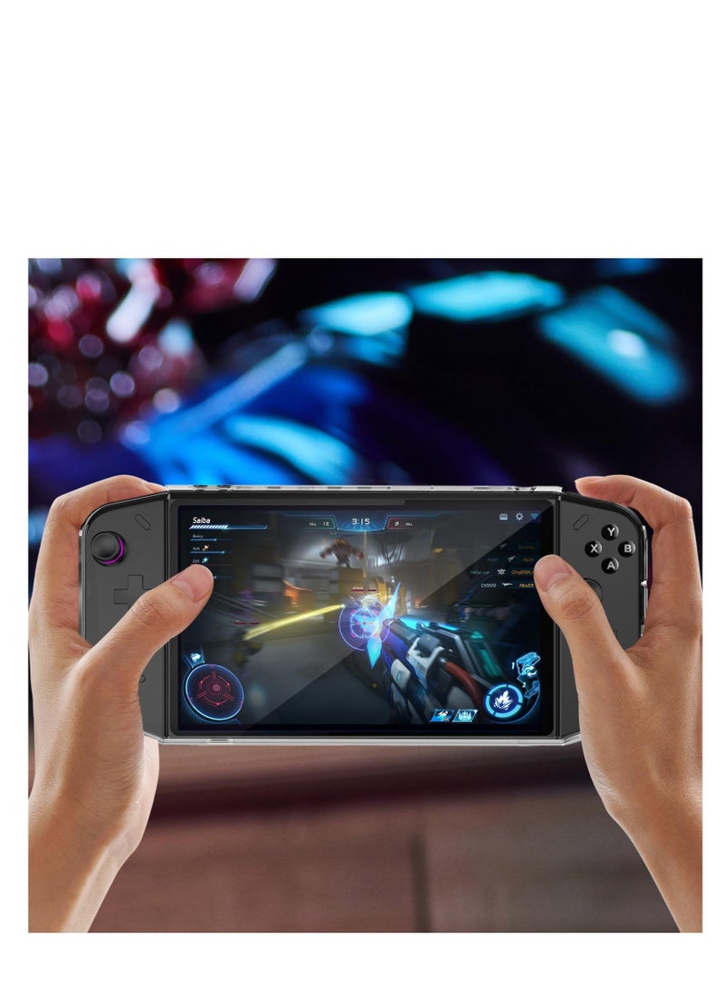 Case Compatible with Legion Go, Ergonomic Grip TPU Shock-Absorption Case, Anti-Fingerprint Scratch Resistant Cover Fit for Lenovo Legion Go Gaming Handheld 8.8" 2023, Soft TPU Material (Clear)