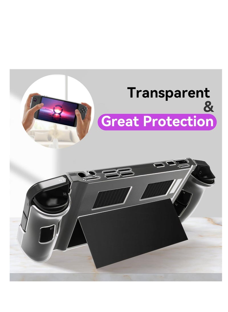 Generic Case Compatible with Legion Go, Ergonomic Grip TPU Shock-Absorption Case, Anti-Fingerprint Scratch Resistant Cover Fit for Lenovo Legion Go Gaming Handheld 8.8" 2023, Soft TPU Material (Clear)  - Image 3