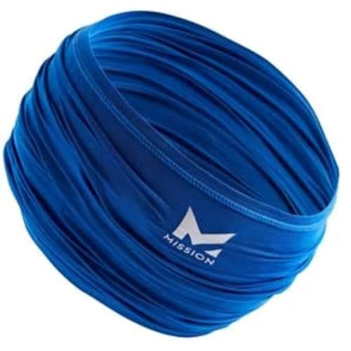 MISSION Cooling Multi-Use Neck Gaiter Face Mask, UPF 50, Breathable Lightweight Fabric, Cools Up to 2 Hours (Blue) - Image 1