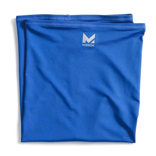 MISSION Cooling Multi-Use Neck Gaiter Face Mask, UPF 50, Breathable Lightweight Fabric, Cools Up to 2 Hours (Blue) - Image 3