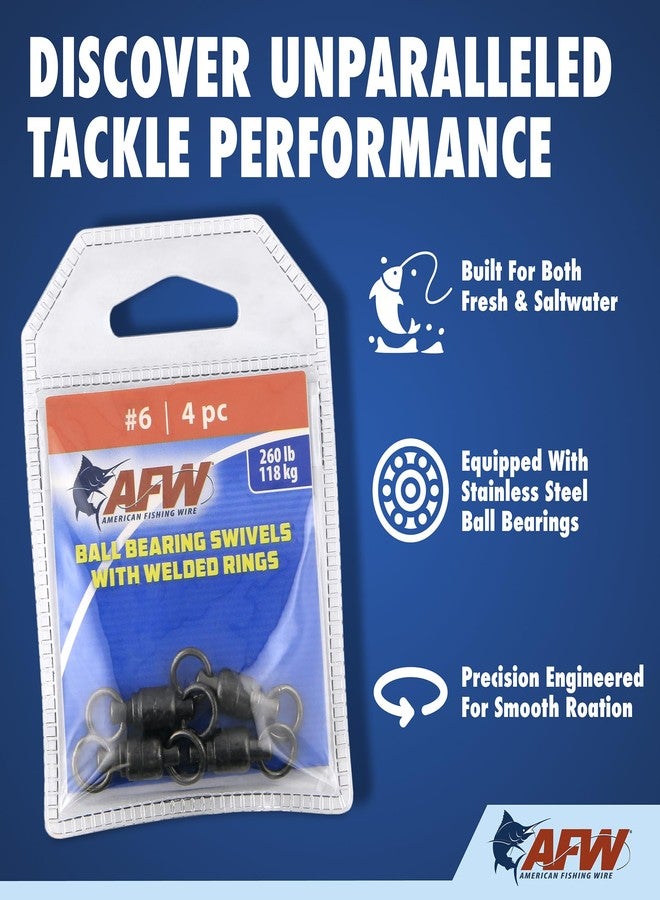 American Fishing Wire Black Ball Bearing Swivels (5 Pieces), Size 3, 130 Pound Test - Image 3
