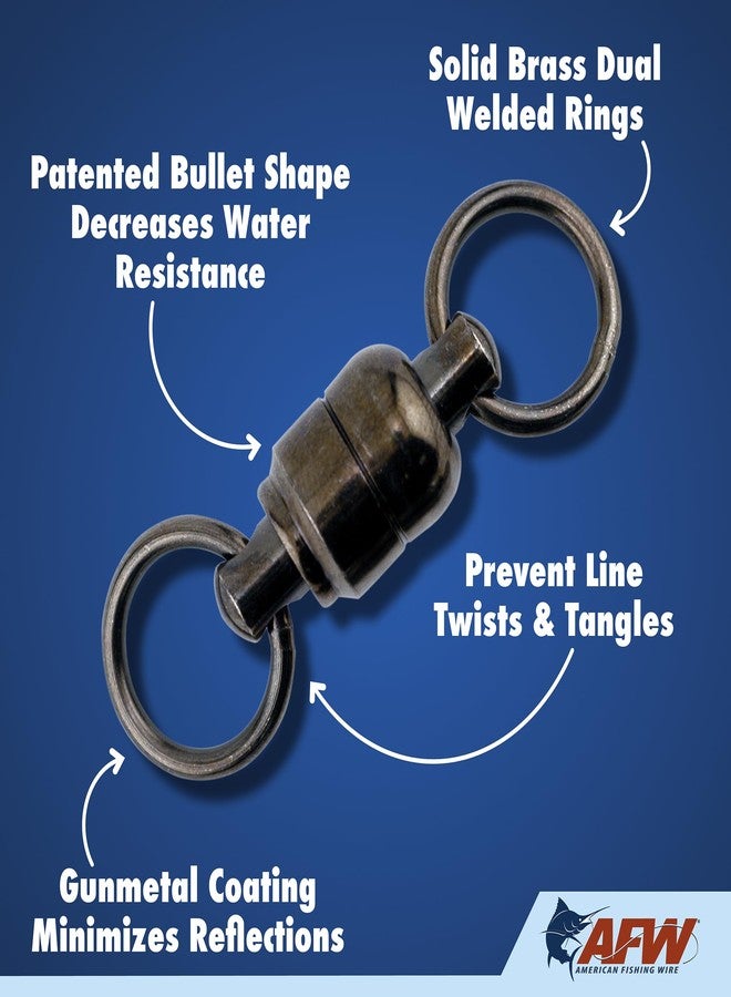 American Fishing Wire Black Ball Bearing Swivels (5 Pieces), Size 3, 130 Pound Test - Image 4