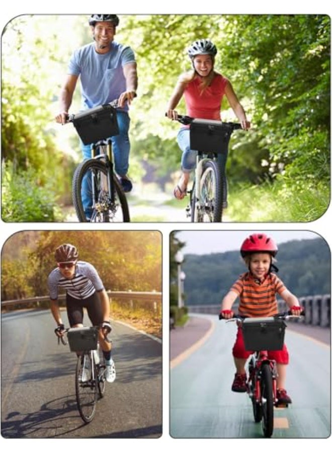 Luckam Bicycle Handlebar Bag, Waterproof Bags with Touch Screen Holder, Removable Shoulder Strap, Handlebar Adapter for E-Bikes and Bicycles, Black, 22 * 13 * 18 cm - Image 5