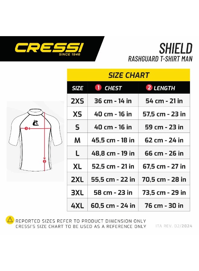 Cressi Shield Rashguard Shirt Men Black/Blue - Image 3