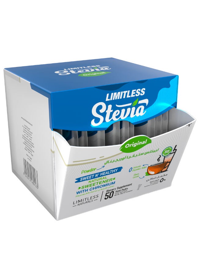 LIMITLESS 50 Stick Packs Stevia Orginal - Image 3