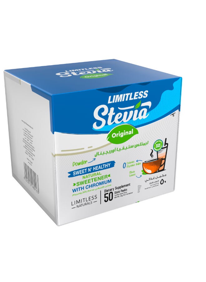 LIMITLESS 50 Stick Packs Stevia Orginal - Image 1