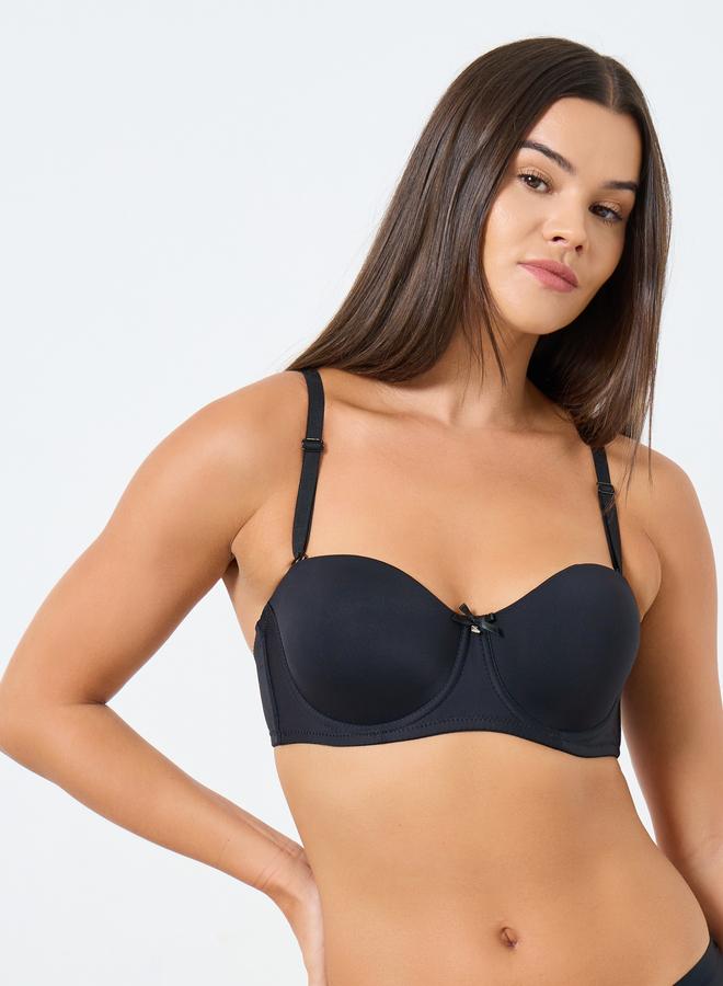 Styli Pack of 2 - Padded Wired Solid Balconette BraÂ - Image 2