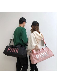 Loquat New Large Capacity Letter Printed Sequins Duffel Bag Pink  - Image 2